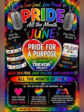 Pride Bracelets & Hang tags for The Trevor Project - Pick One